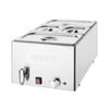 Apuro Bain Marie With Tap And Pans 21l 2x1/3 And 2x1/6 Gastronorm Pans 327x645x432mm Commercial Kitchen Food Warmer