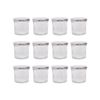 Argon Tableware 130ml Glass Jam Jars With Airtight Silver Lids - Set Of 12 Empty Screw Top Kitchen Storage Preserving Jar