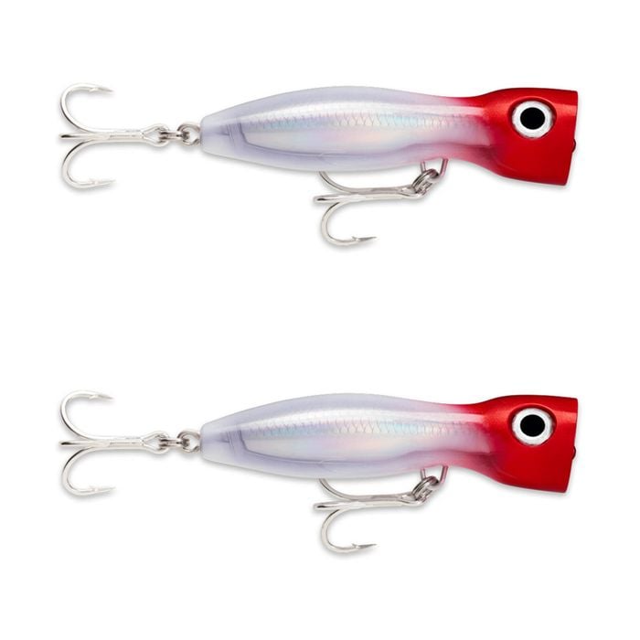 2x Rapala 13cm X Rap Magnum Xplode Topwater Heavy Duty Fish Lures - Red Head