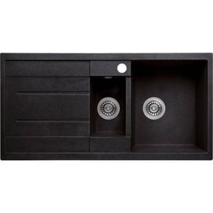 SINX Black Noir Bowl Double Bowl Sink 1000L