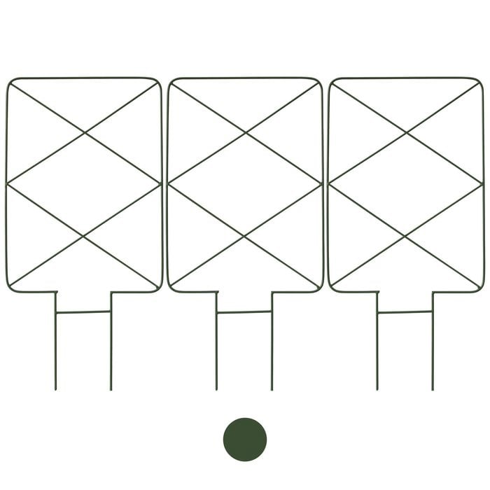 Vegtrug Vegtrellis 80cm Sage Green Raised Garden Bed Accessory - 3 Pack