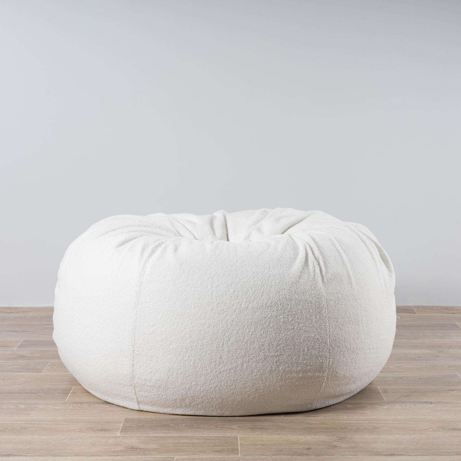 Boucle Fur Bean Bag French White Bunnings Australia