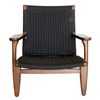 SK Designer Living | Replica Hans Wegner CH25 Easy Chair - Walnut & Black