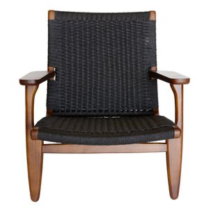 SK Designer Living | Replica Hans Wegner CH25 Easy Chair - Walnut & Black
