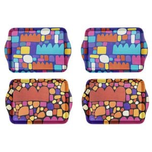 4PK Ashdene Puli Puli 21cm Matte Melamine Scatter Tray Assorted