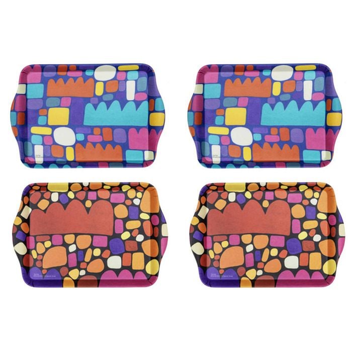 4PK Ashdene Puli Puli 21cm Matte Melamine Scatter Tray Assorted