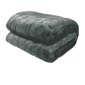 Faux Fur Animal Assorted Throw Rug 127 x 152 cm Channel Grey