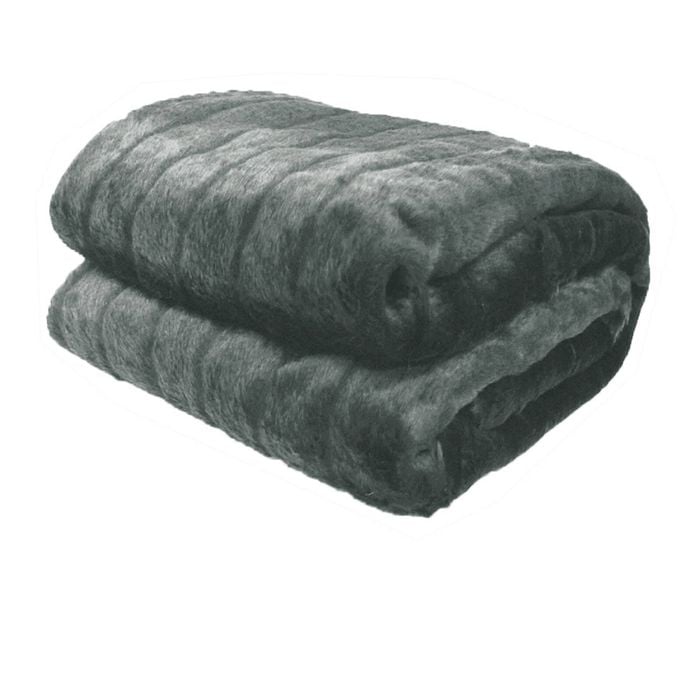 Faux Fur Animal Assorted Throw Rug 127 x 152 cm Channel Grey