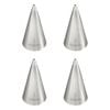 4x Mondo Stainless Steel #1 Round Piping Tip Icing Cake Decorating Nozzle Silver