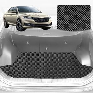 6D Diamond Car Boot Mat for Skoda Octavia NE2013-2020-Wagon-Cargo Mat-Black-Outback GT