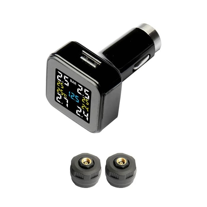 Car Tpms With High-pressure Anti-theft External Cap 2x Sensors
