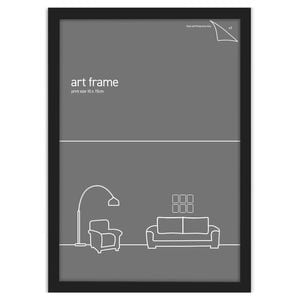Frames & Hangers 10x15cm Wall Hanging Sleek Picture/Photo/Poster Frame Black