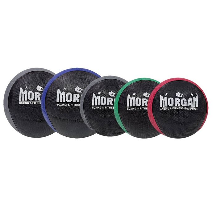 Morgan 2-tone Commercial Rubber Medicine Ball Set Of 5 (3 + 4 + 5 + 7 + 10kg)