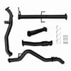 Ignite Exhausts Turbo Back For Mitsubishi Mq Triton 2.4l 3" No Cat & Straight Pipe Black Aluminised Steel
