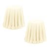 Set of 2 Round 180cm Ruffled Table Cloth Cream