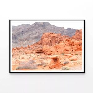 Red Rocks View with Mountains   Print 100% Australian Made 120x90cm  (Poster)