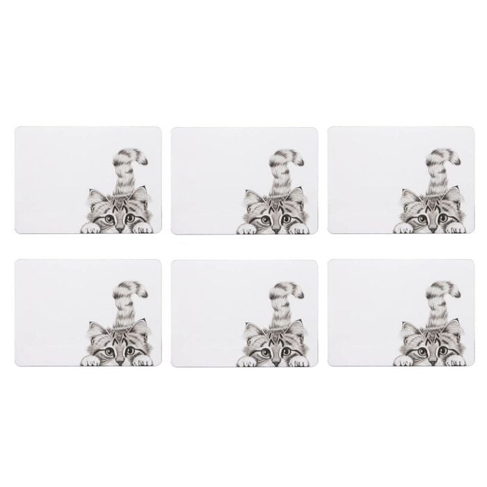 Ashdene Chester The Cat Set Of 6 Placemats