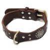 CottonMore Top Quality Handmade Genuine Leather Safe Studded Pet Dog Collar - Small