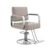 Lauft Light Grey Salon Swivel Chair Backrest Barber Dresser Chair Hydraulic Lift
