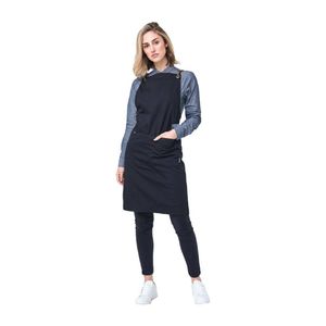 Urbanbar Bib Apron Atlanta Black 880mm Poly-cotton Wrinkle Resistant Hospitality Chef Uniform