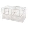 YES4PETS White Stackable Breeding Bird Budgies Aviary Cage