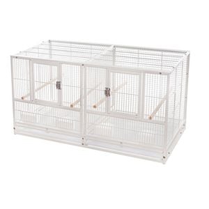YES4PETS White Stackable Breeding Bird Budgies Aviary Cage