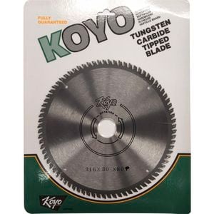 Koyo 216mm 80T 30mm Bore Circular Saw Blade For Timber Cutting