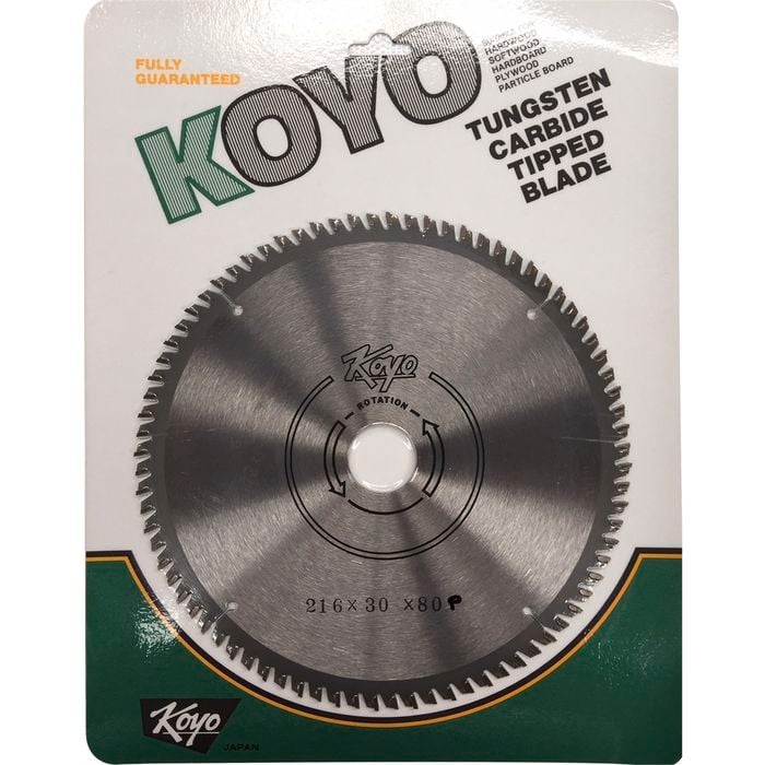Koyo 216mm 80T 30mm Bore Circular Saw Blade For Timber Cutting