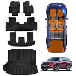 3D Floor Mats Boot Liner for Toyota Kluger 2021-Onwards All Weather Heavy Duty Cargo Trunk Luggage
