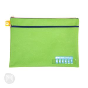 Micador Name Pencil Case with Twin Zip (375x264mm) (Green)
