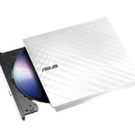 ASUS SDRW-08D2S-U LITE WHITE EXTERNAL SLIM DVD BURNER. 8X DVD WRITING SPEED. USB 2.0 INTERFACE