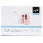 Stylit Clear Bathroom Storage Box-Large
