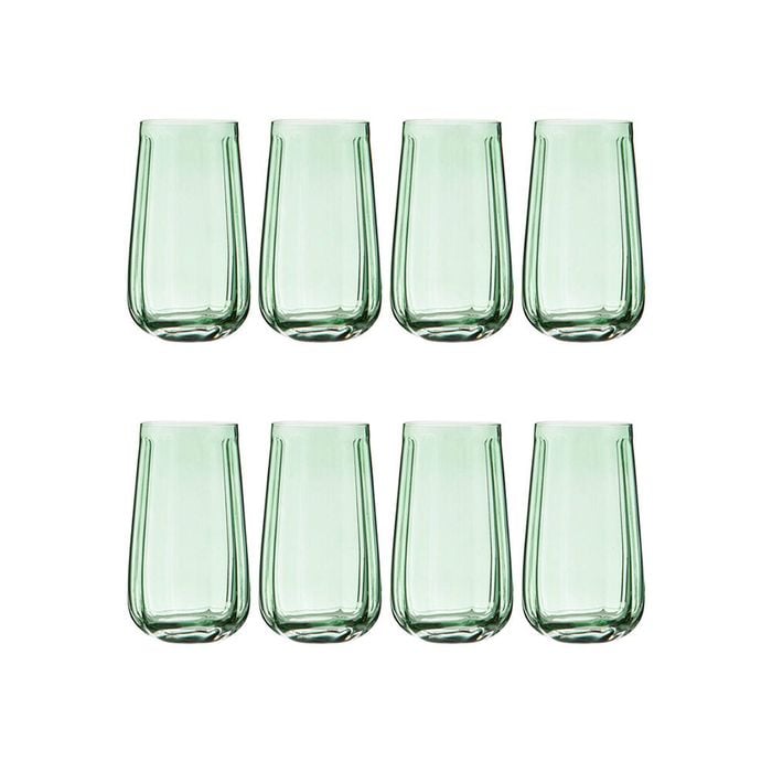 2x 4pc Ladelle Capri Mint Highball Tumbler 550ml Tall Drinking Glass Green