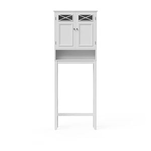 Teamson Home Dawson Wooden 2-Door Over-the-Toilet Space Saver, White