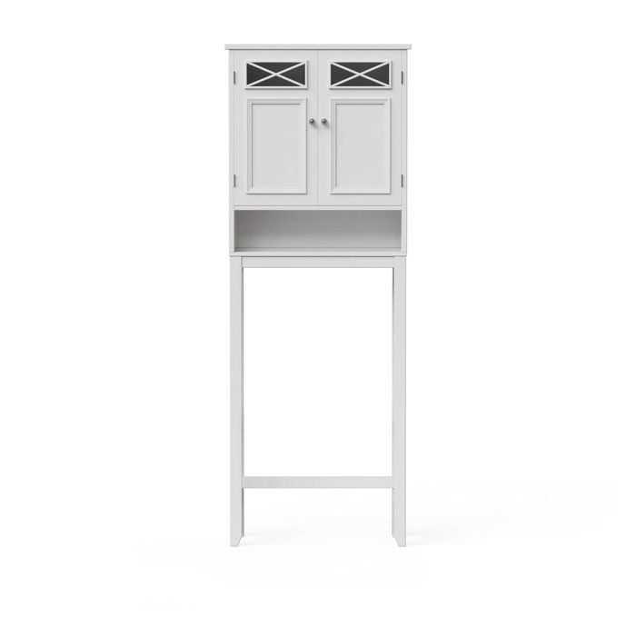 Teamson Home Dawson Wooden 2-Door Over-the-Toilet Space Saver, White