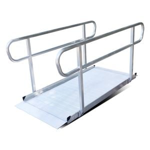 Kartrite 6ft Aluminium Wheelchair Ramp With Handrails 386kg Capacity 72cm Width